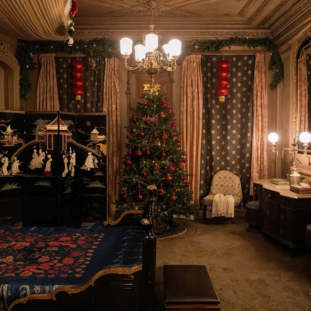 07 victorian bedroom with cultural holiday decor