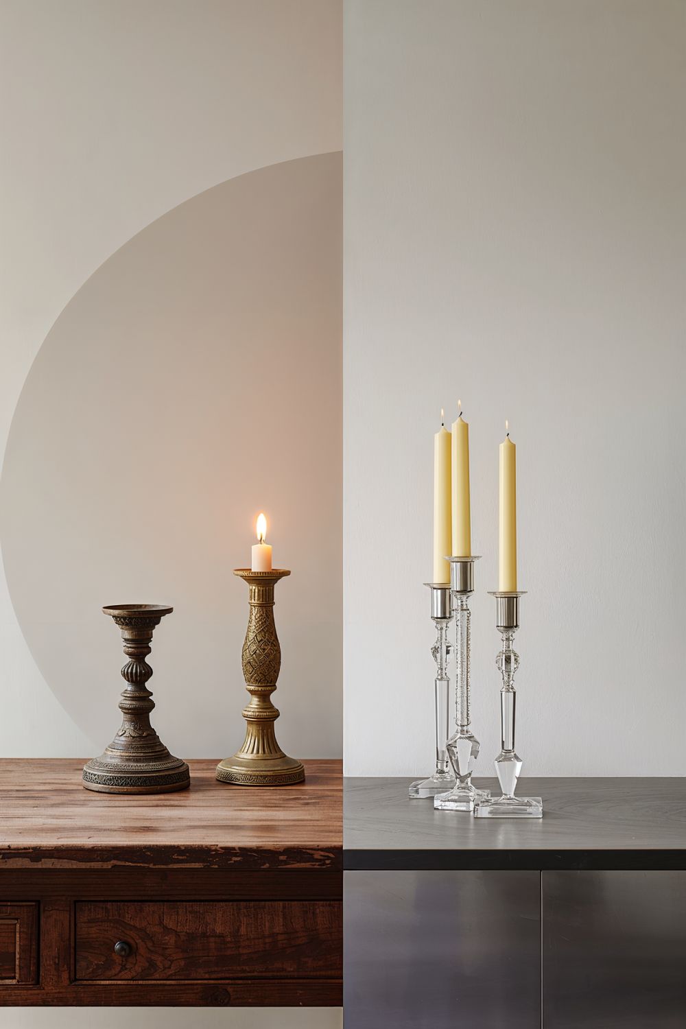 Vintage And Modern Candle Holder Styles