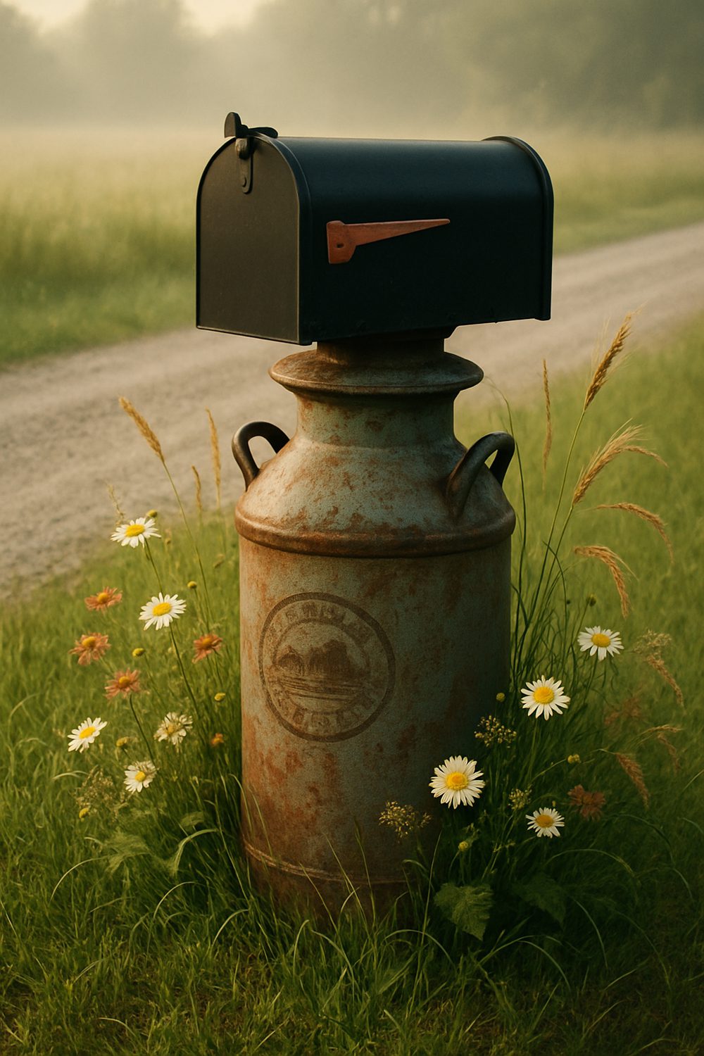Vintage Milk Can Farmhouse Mailbox Design