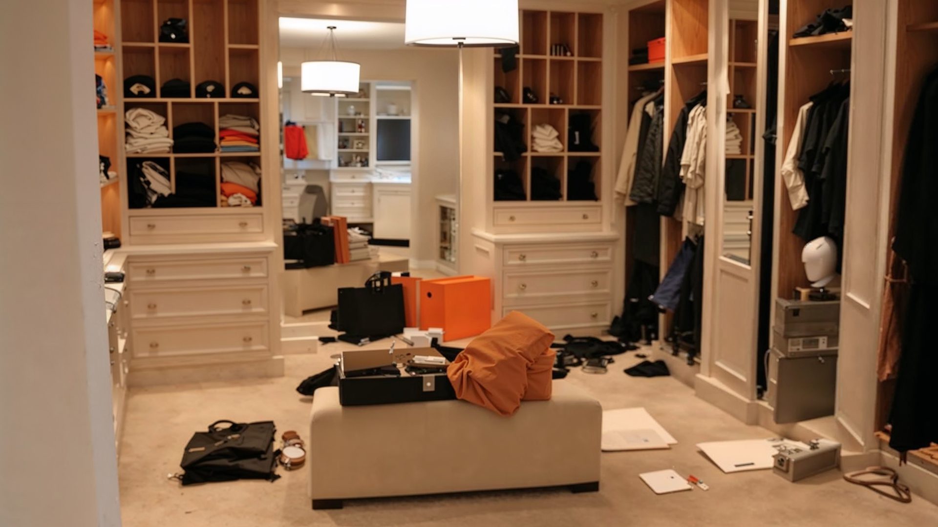 Walk In Closet After Federal Raid Holmby Hills Mansion Evidenc
