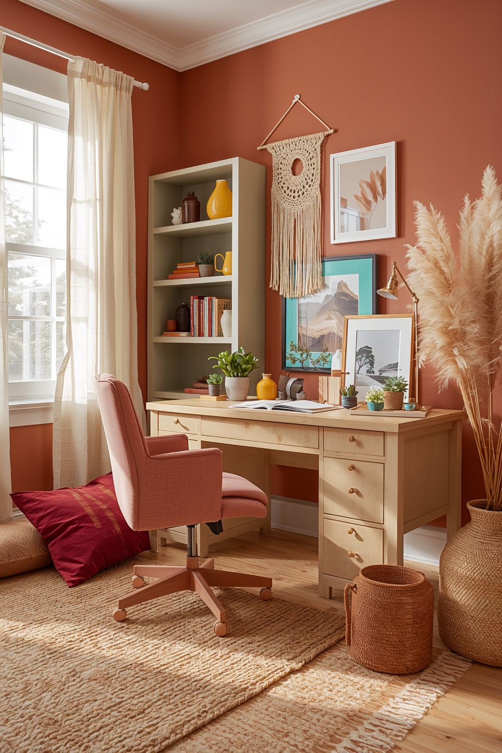 Warm Boho Office Colors That Inspire Creative Work