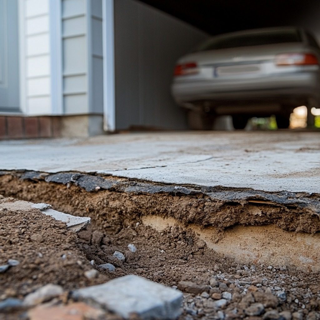 what causes garage foundation damage