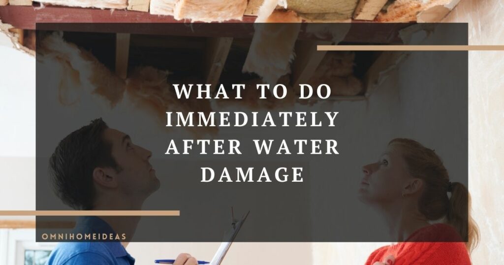 what to do immediately after water damage