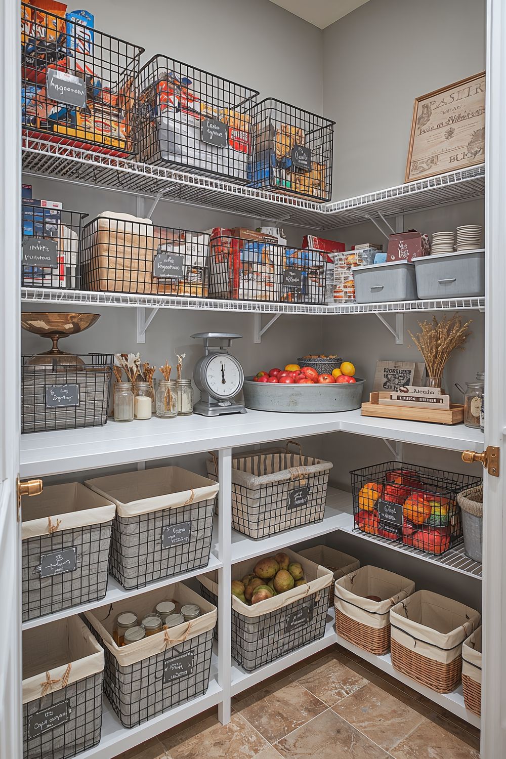 Wire Basket Organization Ideas For Farmhouse Pantry Efficiency