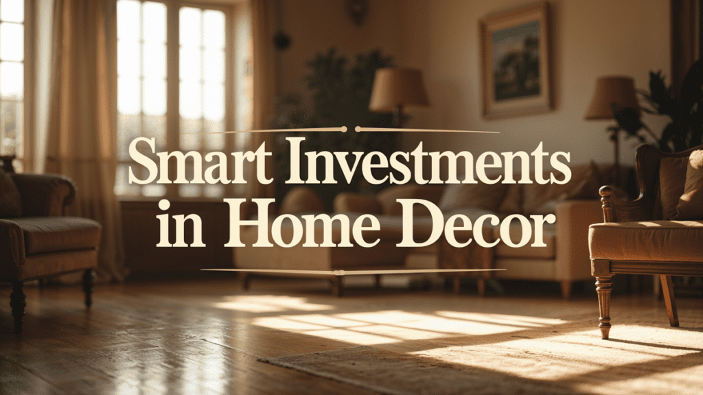 smart investments in home decor